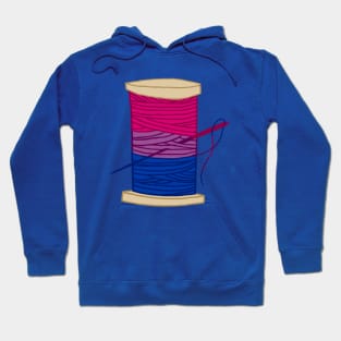 Thread Spool Pride of Bisexual Pride Flag in Ocean Wave Hoodie